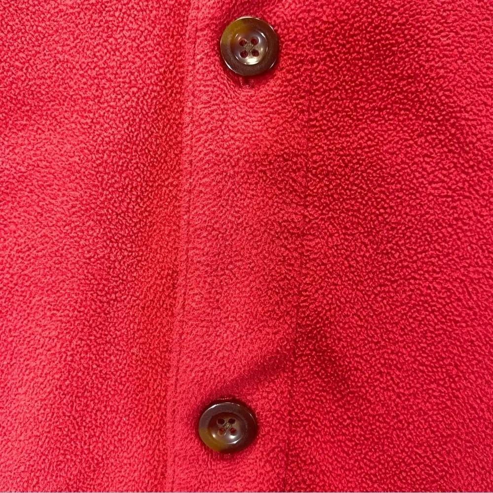 Bass Red Fleece Pullover Jacket‎ Sherpa Lined Size L